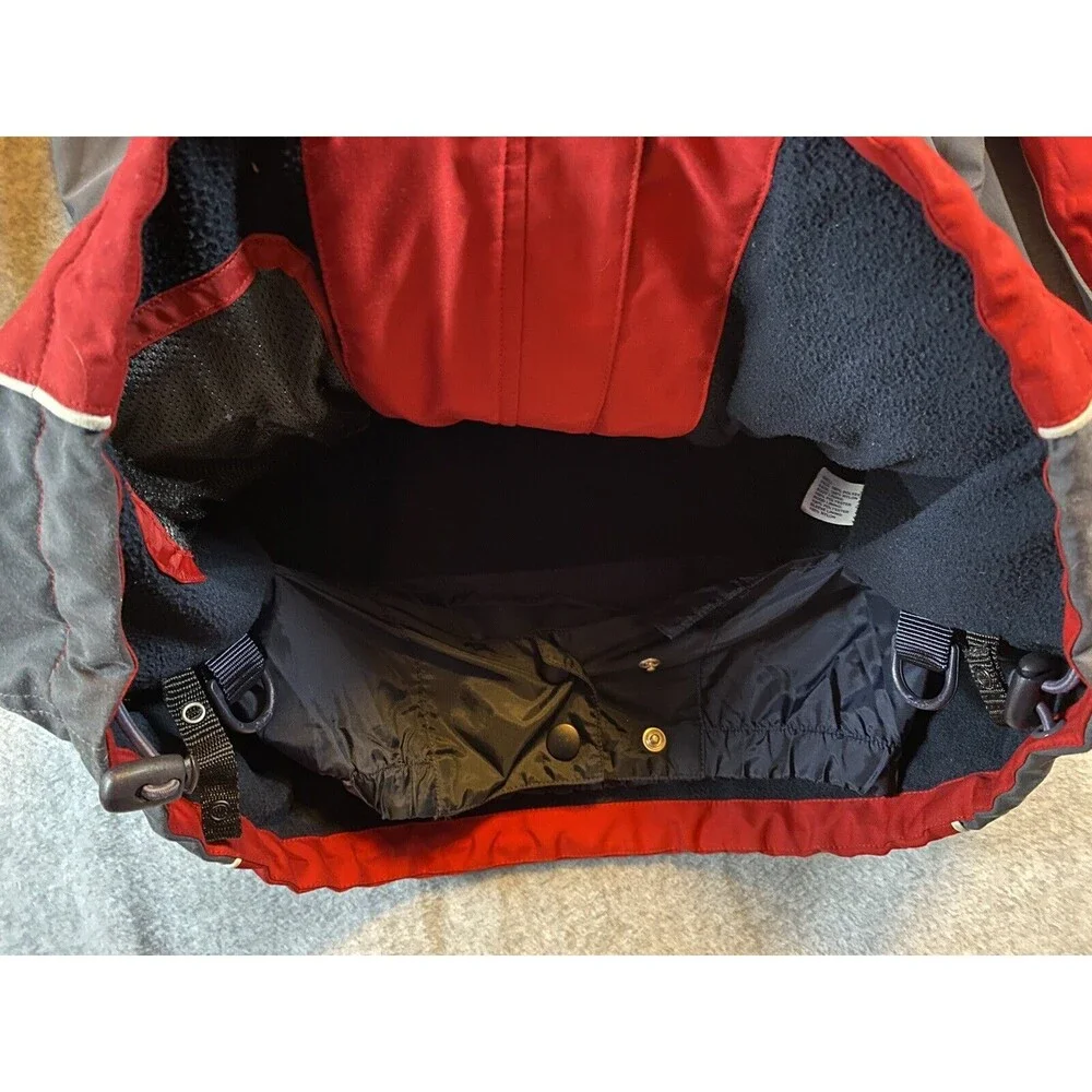 GAP Kids Boys XXL Insulated Snow Ski Jacket Red Gray Pockets‎ Logo Youth Winter